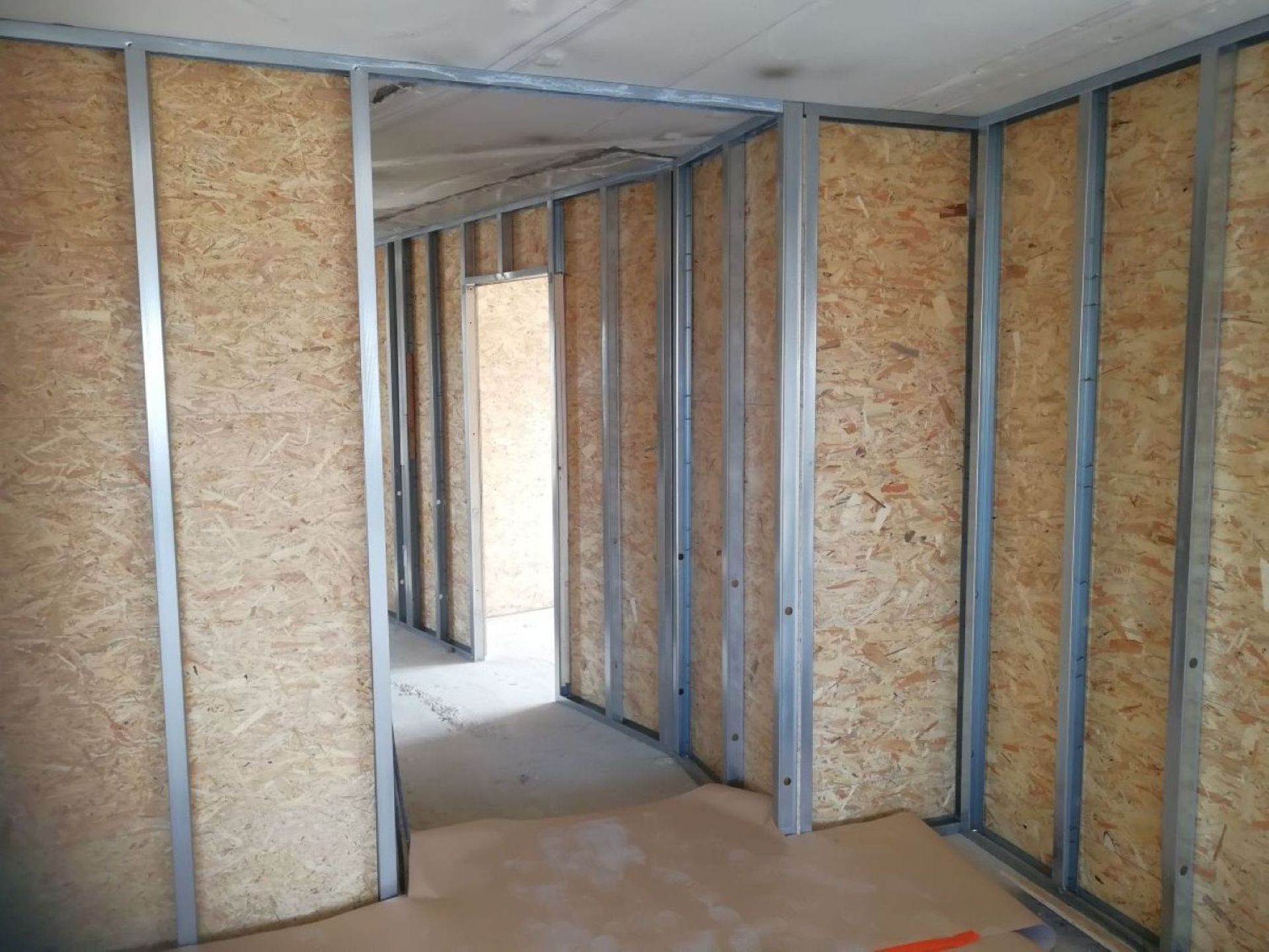 Gyproc constructie met OSB onderstructuur