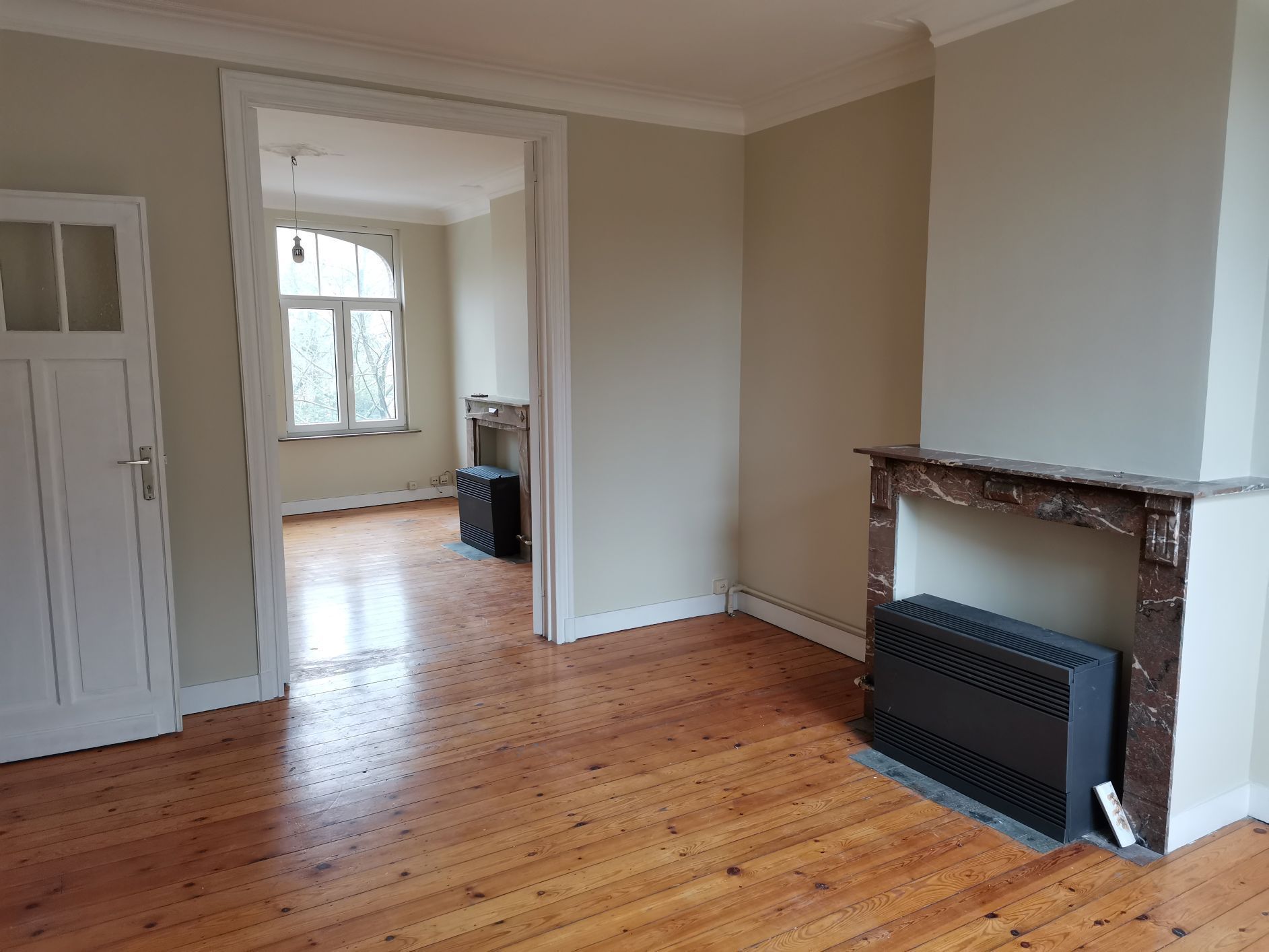 Schilderwerken in Grimbergen – geschilderde woonkamer en binnenmuren in woning